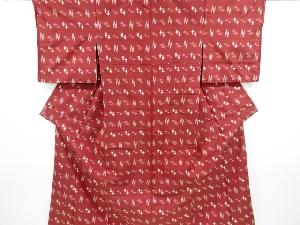 リサイクル　未使用品　絣柄織り出し手織り節紬着物